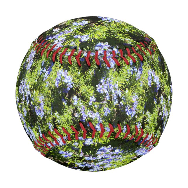 Balle De Baseball fleurs de romarin vert (Devant)