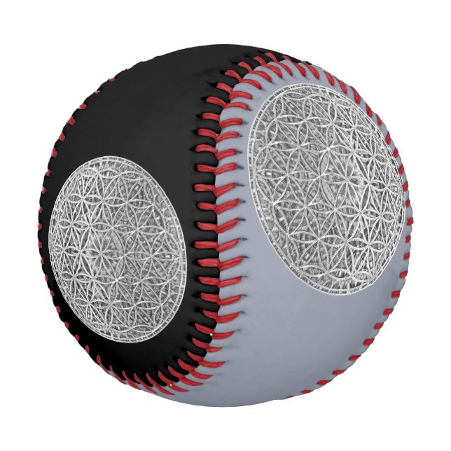 Balle De Baseball FLEURS DE VIE - Médaille Argent (Angle)