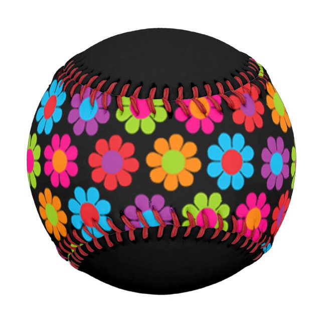 Balle De Baseball Flower Power (Devant)