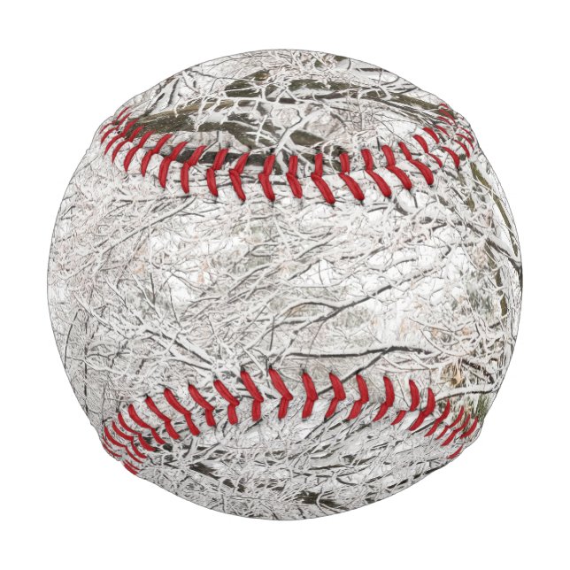 Balle De Baseball Forêt hivernale neige (Devant)