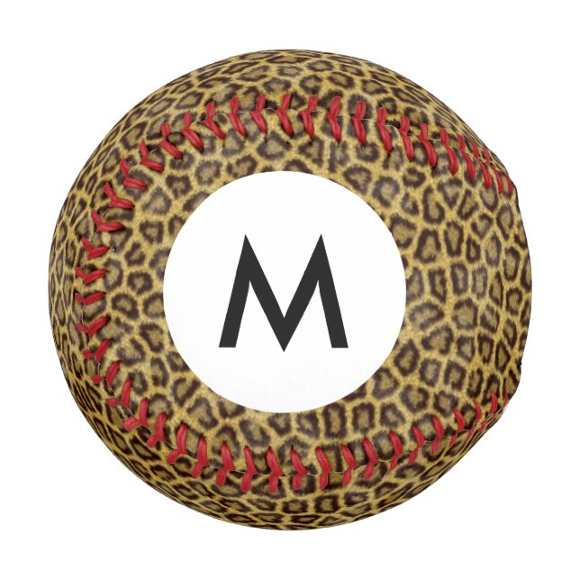 Balle De Baseball Fourrure Léopard Monogramme (Devant Gauche)