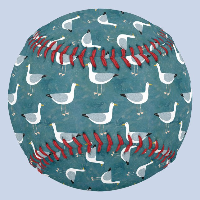 Balle De Baseball Fun Seagull Motif (Seagull pattern baseball for bird lovers)