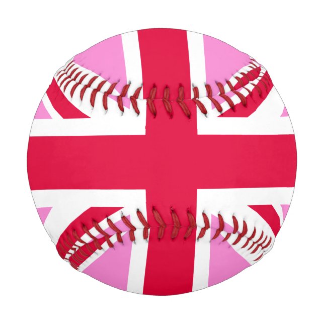 Balle De Baseball GAY PRIDE britannique (Union Jack rose) (Drapeau b (Dos)
