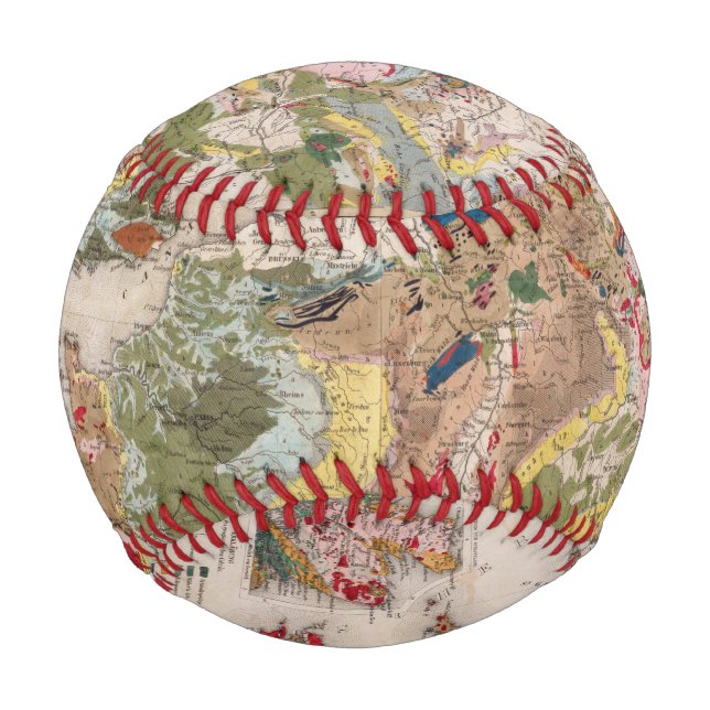 Balle De Baseball Géologie de l'Europe (Devant)