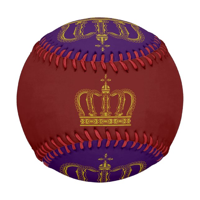 Balle De Baseball Golden Royal Crown + votre backgr. & idées (Devant)