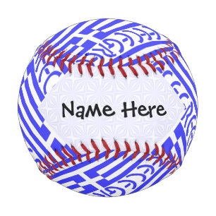 Balle De Baseball Grèce et drapeau grec Carrelé personnalisé