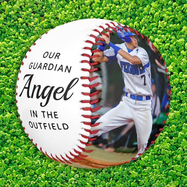 Balle De Baseball Guardian Angel Memorial Player Photo personnalisée (Créateur téléchargé)