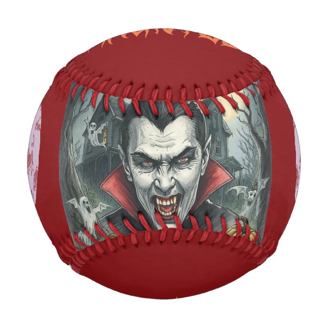 Balle De Baseball Halloween, Vampire assoiffé  (Devant)