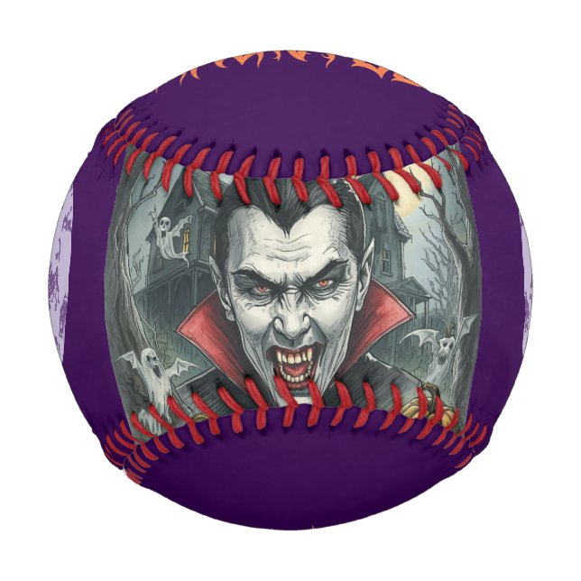 Balle De Baseball Halloween, Vampire assoiffé  (Devant)