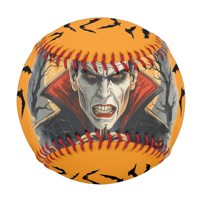 Balle De Baseball Halloween, Vampire assoiffé de sang  (Devant)