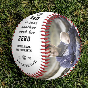 Balle De Baseball Happy Fête des pères Papa Hero Photo Collage + N