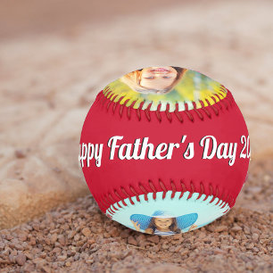 Balle De Baseball Happy Fête des pères Retro Typographie 2 Photo R