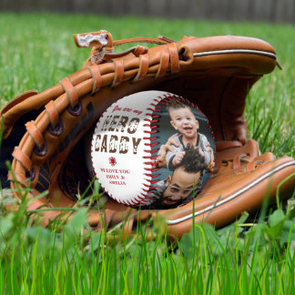 Balle De Baseball Hero Daddy Father's Day 2 Photo Collage