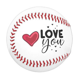 Balle De Baseball Heureuse Sainte-Valentin de baseball avec amour co