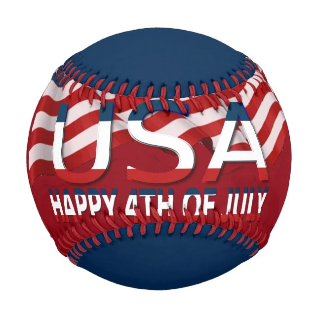 BALLE DE BASEBALL HEUREUX 4 JUILLET (Dos)