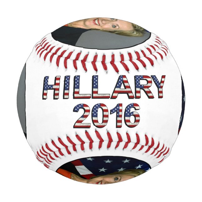 Balle De Baseball Hillary Clinton pour le président Baseball 2016 (Devant)