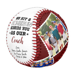 Balle De Baseball Homerun Coach Merci Cadeau Personnalisé Photo & No
