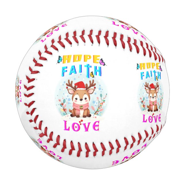 Balle De Baseball Hope Faith Love (Devant Gauche)