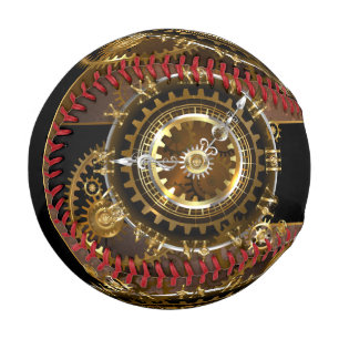 Balle De Baseball Horloge Steampunk avec des engrenages anciens