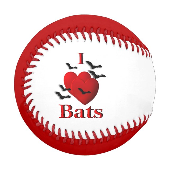 Balle De Baseball I Heart Bats (Devant Gauche)