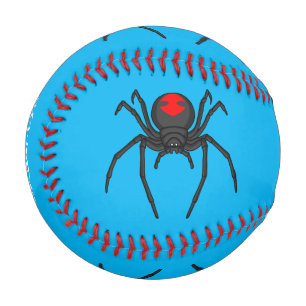 Balle De Baseball Illustration d'araignée noire effrayante