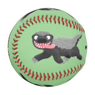 Balle De Baseball Illustration de blaireau au miel affamé