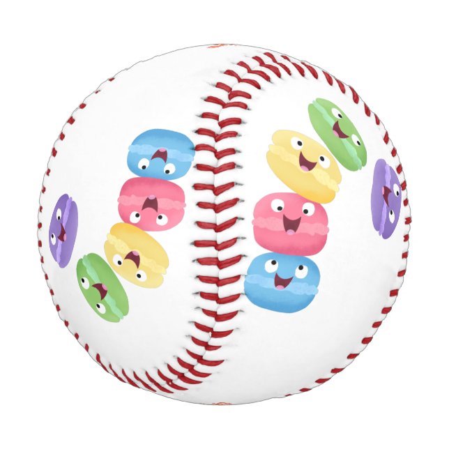 Balle De Baseball Illustration de caricature de macarons marrant mig (Angle)