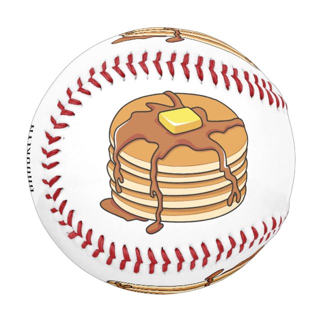 Balle De Baseball Illustration de dessin animé de Pancake (Devant Gauche)