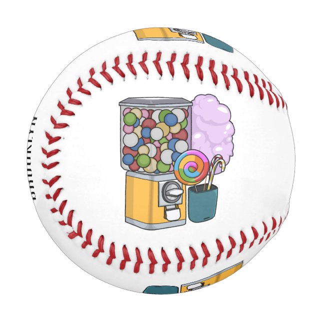 Balle De Baseball Illustration de dessin de bonbon (Devant Gauche)