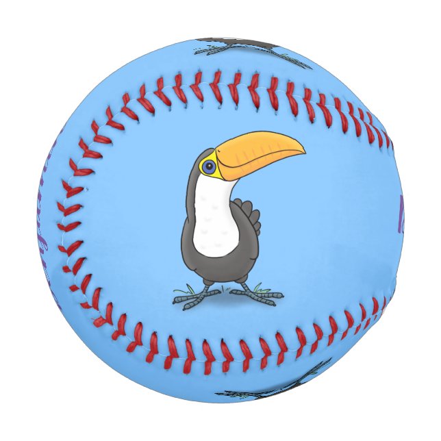 Balle De Baseball Illustration de dessin humoristique du toucan joye (Devant Gauche)
