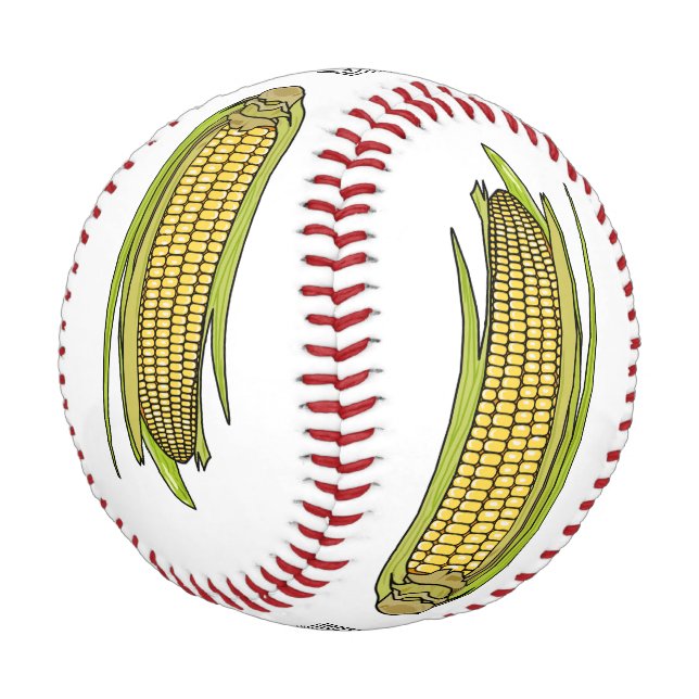 Balle De Baseball Illustration de dessin sur le maïs (Angle)