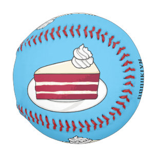 Balle De Baseball Illustration de gâteau en velours rouge