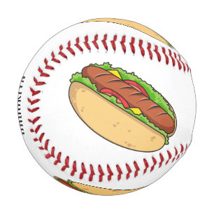 Balle De Baseball Illustration de Hot dog