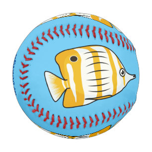 Balle De Baseball Illustration de la caricature du poisson papillon 