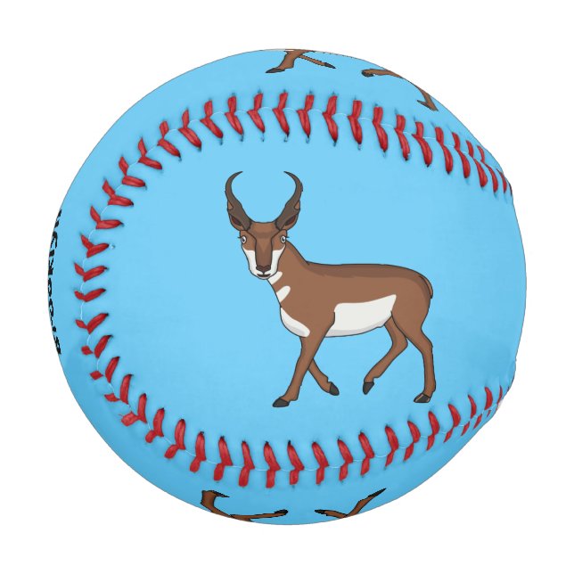Balle De Baseball Illustration de l'antilope Pronghorn (Devant Gauche)