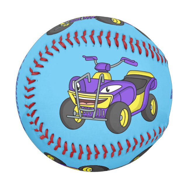 Balle De Baseball Illustration de moto Purple Quad (Devant Gauche)
