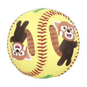 Balle De Baseball Illustration de panda rouge mignon