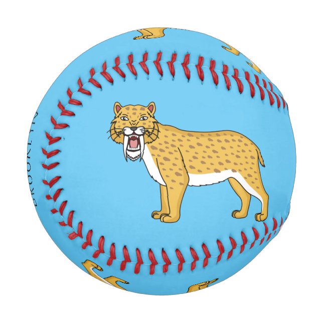 Balle De Baseball Illustration de tigre à dents de sabre (Devant Gauche)
