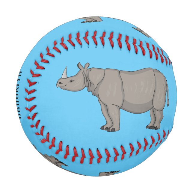 Balle De Baseball Illustration du rhinocéros de Javan (Devant Gauche)