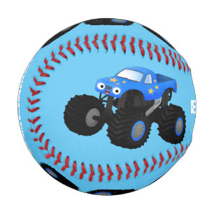 Balle De Baseball Illustration d'un camion monstre bleu mou