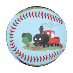 Balle De Baseball Illustration d'une locomotive à vapeur mûre