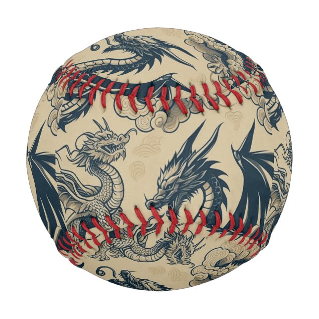 Balle De Baseball Imaginaire Dragons antiques (Devant)