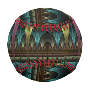 Balle De Baseball Imaginaire spécial Motif Abstrait coloré Fractal