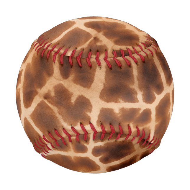 Balle De Baseball Impression de girafe Brown (Devant)