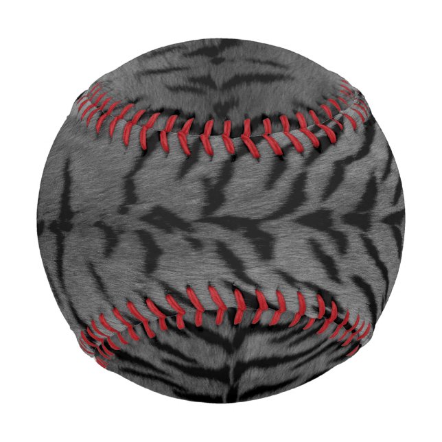 Balle De Baseball Impression de peau de tigre gris (Devant)