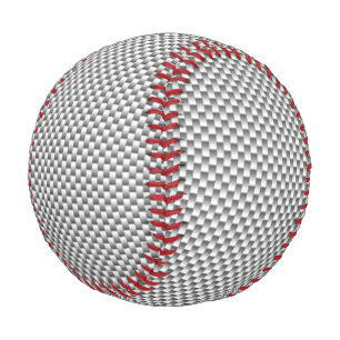 Balle De Baseball Impression de style fibre de carbone blanc