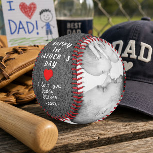 Balle De Baseball Impression sur cuir gris 1er jour de la Fête des P