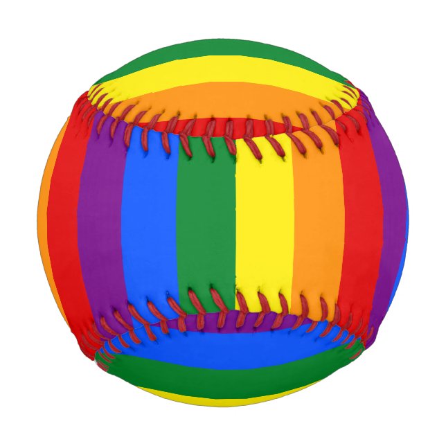 Balle De Baseball Indicateur Gay pride arc-en-ciel (Devant)