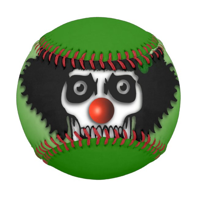 Balle De Baseball Irish Skeleton Clown Green (Devant)