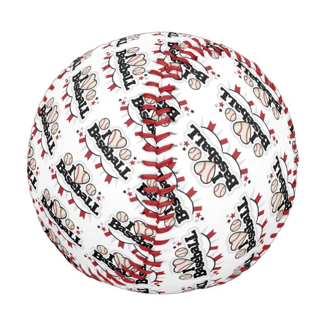 Balle De Baseball J'Aime Le Baseball (Angle)